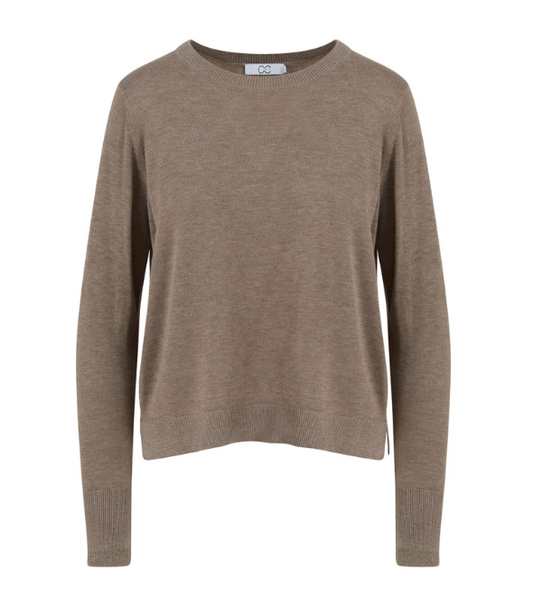 Julia Cashmere O-Neck - Light Brown