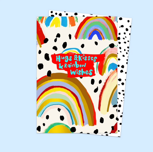 Hugs, Kisses & Rainbow Wishes Card