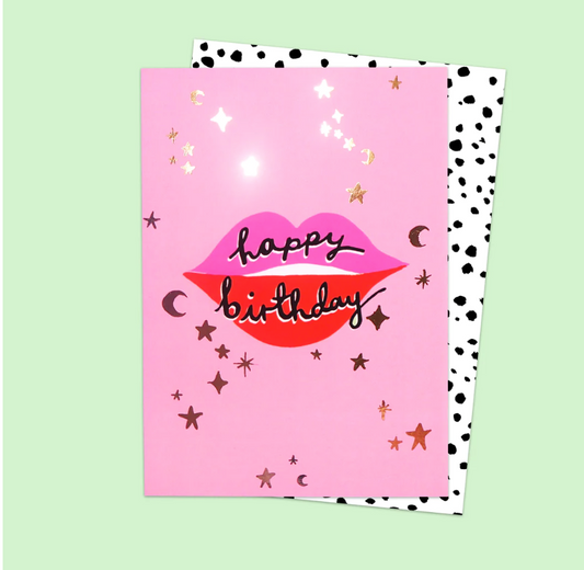 Happy Birthday Lips Card Eleanor Bowmer