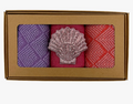 Pink Mix Sock Box with Embroidered Shell Pin