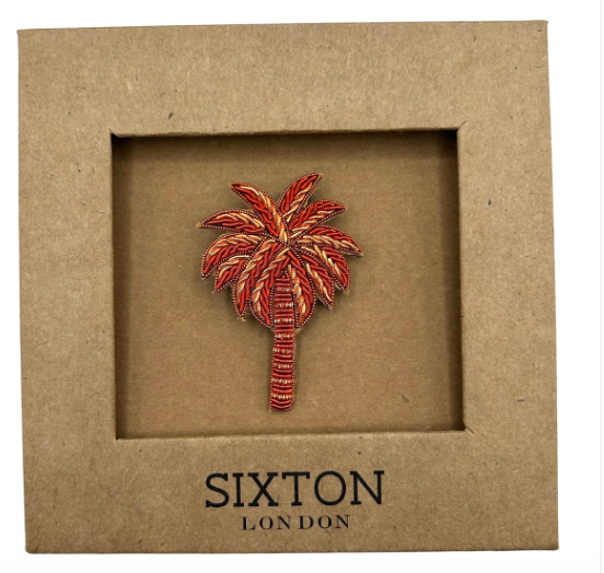 Coral Palm Tree Pin