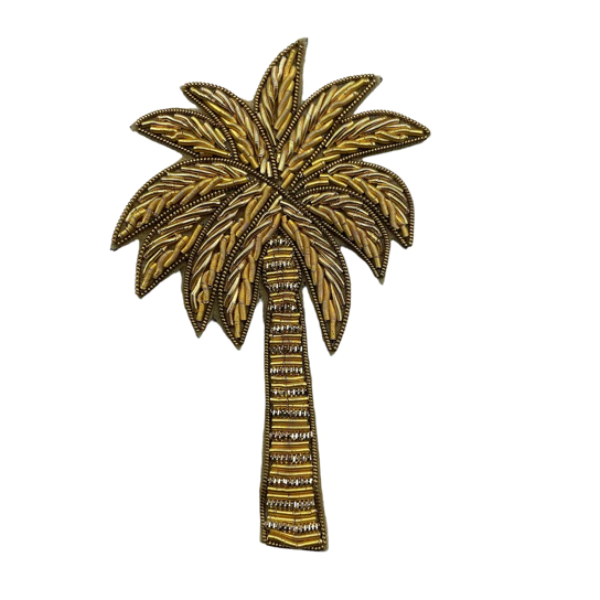 Sand Palm Make-up Bag & Gold Palm Tree Pin
