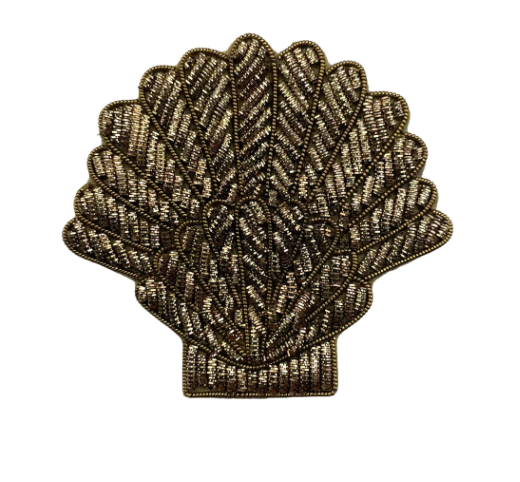 Sand Palm Make-up Bag & Gold Shell Pin