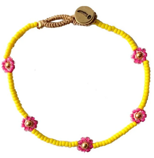 Summer Flower Bracelet - Yellow