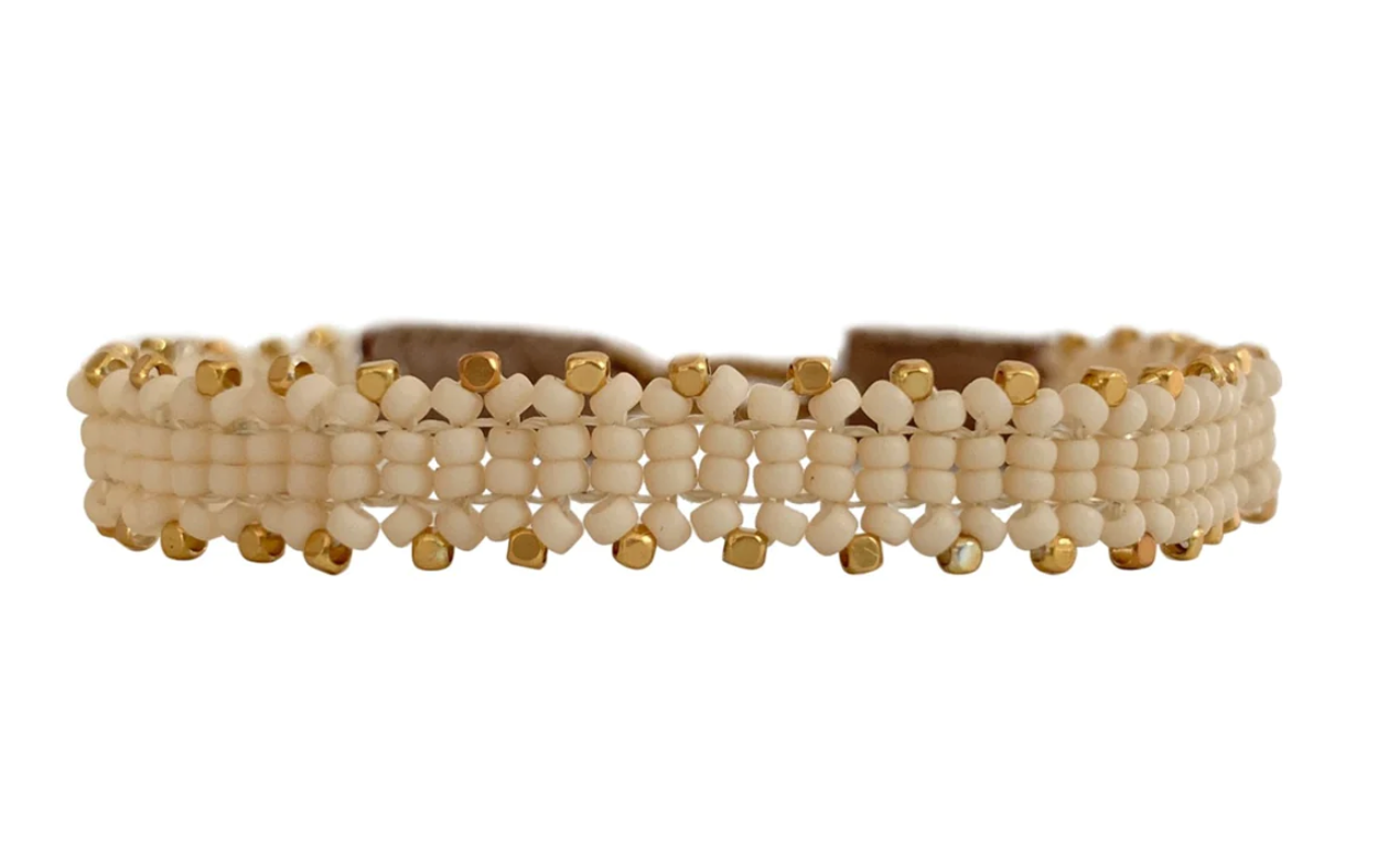Lily Cap Bracelet - Antique Beige