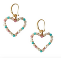 Stone Heart Earring - Multi