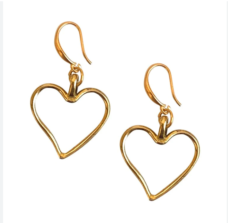 Heart Earrings Gold