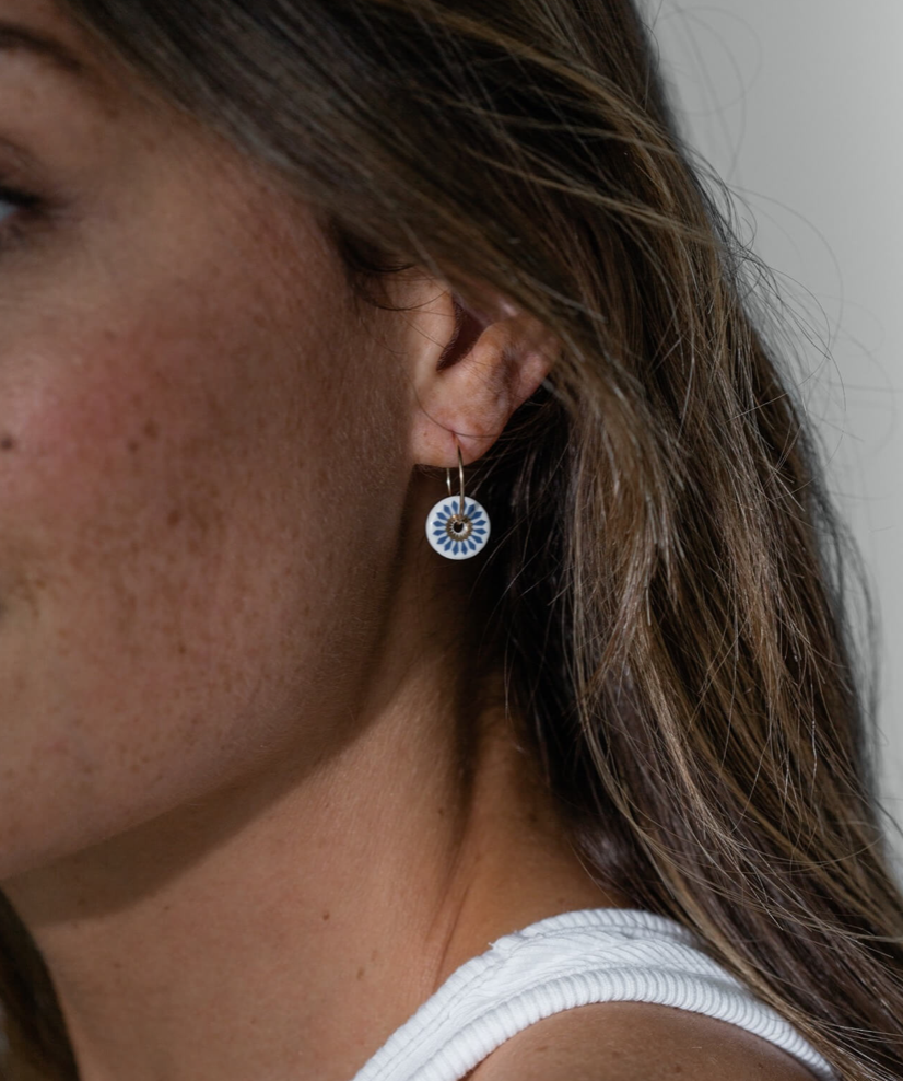 White Riley Earrings