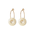 White Amber Earrings