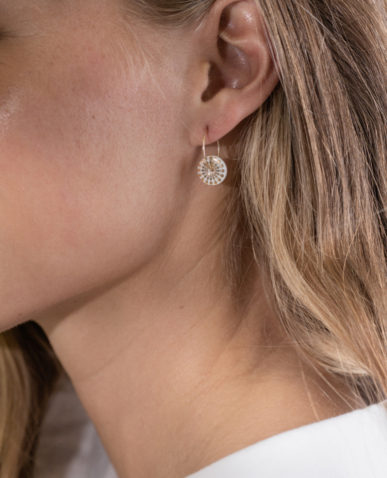 White Amber Earrings
