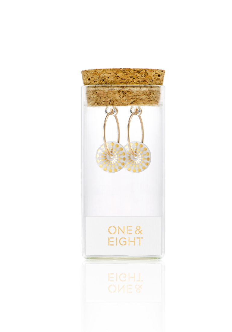 White Amber Earrings