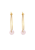 Rose Quartz Hoop Earrings