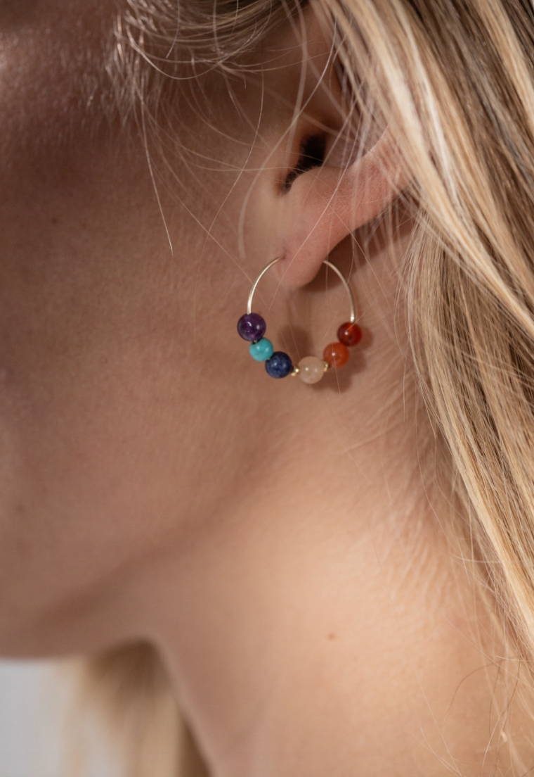 Chakra Hoop Earrings