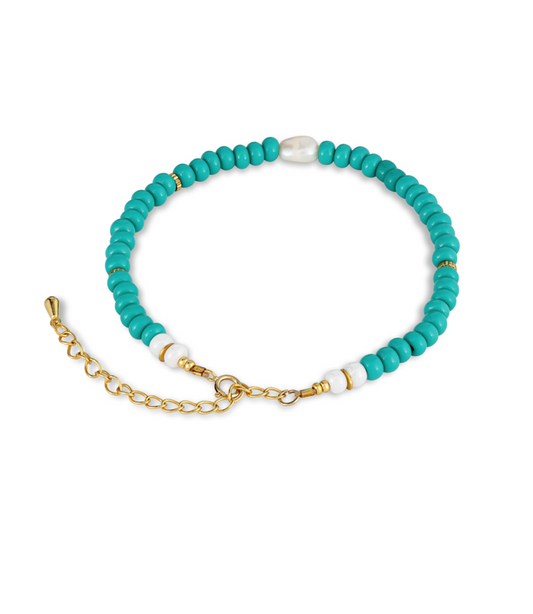 Party Wave Turquoise Beaded Bracelet