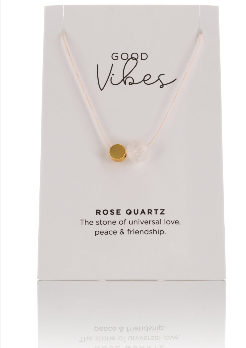 Rose Quartz Cord Necklace