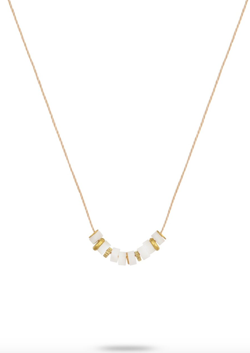 Mother of Pearl Cord Necklace