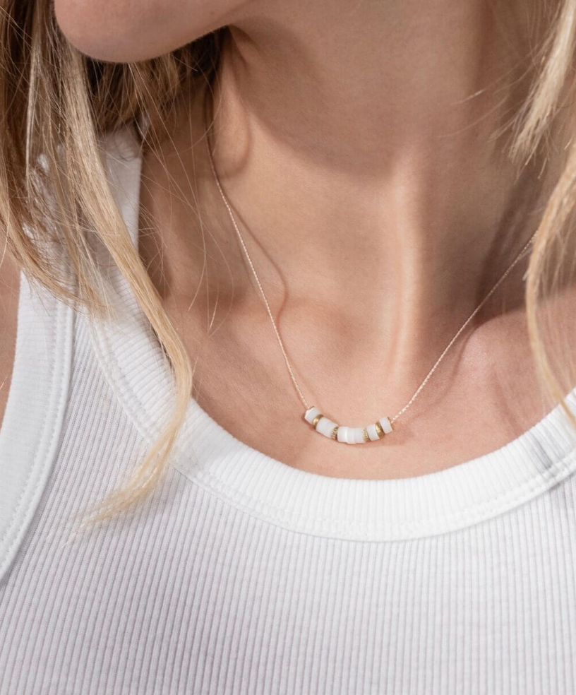 Mother of Pearl Cord Necklace