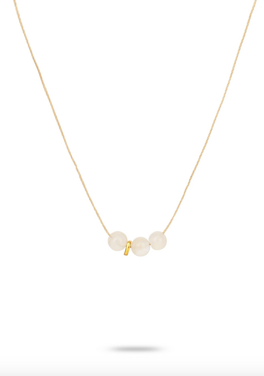 Moonstone Gold Cord Necklace