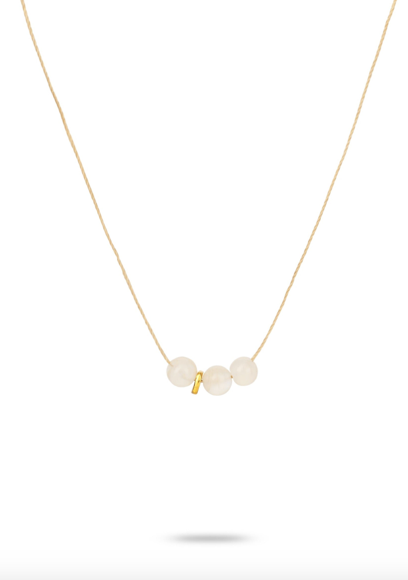 Moonstone Gold Cord Necklace