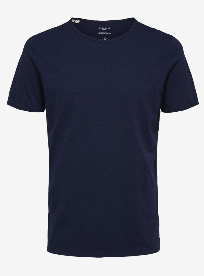 SLHMORGAN O-NECK TEE- Maritime Blue
