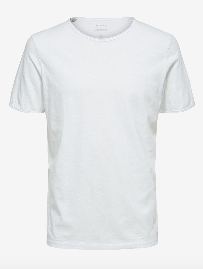 SLHMORGAN O-NECK TEE - White