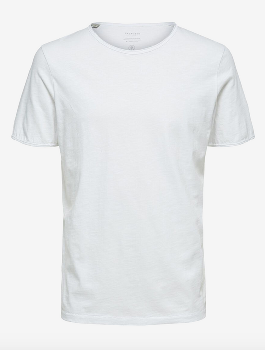 SLHMORGAN O-Neck Tee - White