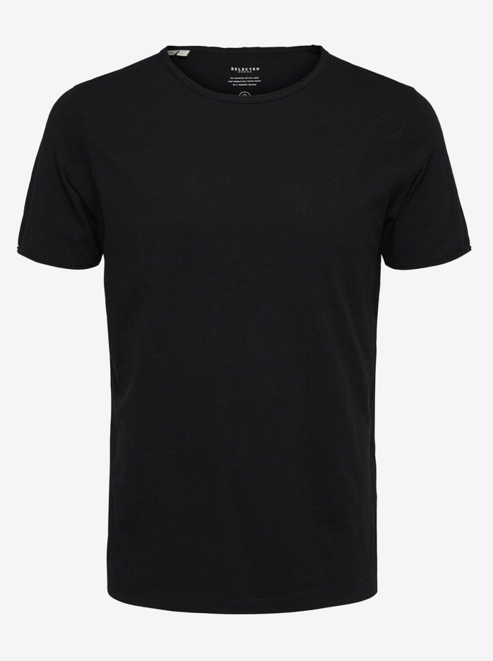 SLHMORGAN O-NECK TEE - Black