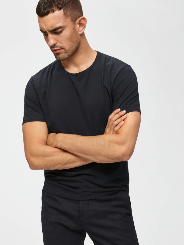 SLHNEWPIMA O-Neck Tee - Black