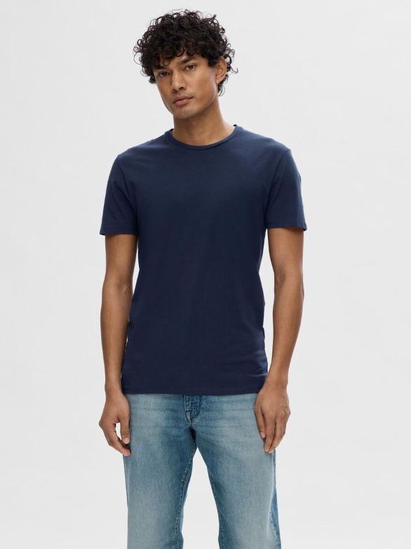 SLHNEWPIMA O-NECK TEE - Navy Blazer