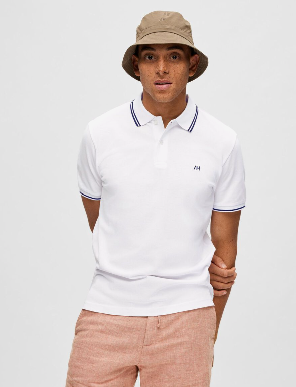 SLHDANTE SPORTS POLO - Bright White