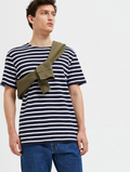 SLHBRIAC O-NECK TEE - Navy Blazer Stripe