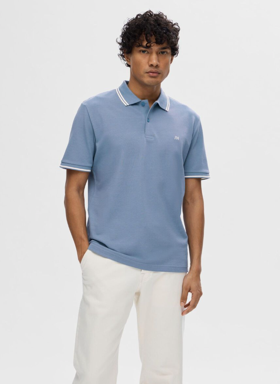 SLHDANTE Sports Polo - Blue Shadow