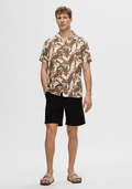 SLHREG-AIR CUBAN COLLAR SHIRT - Morel Floral