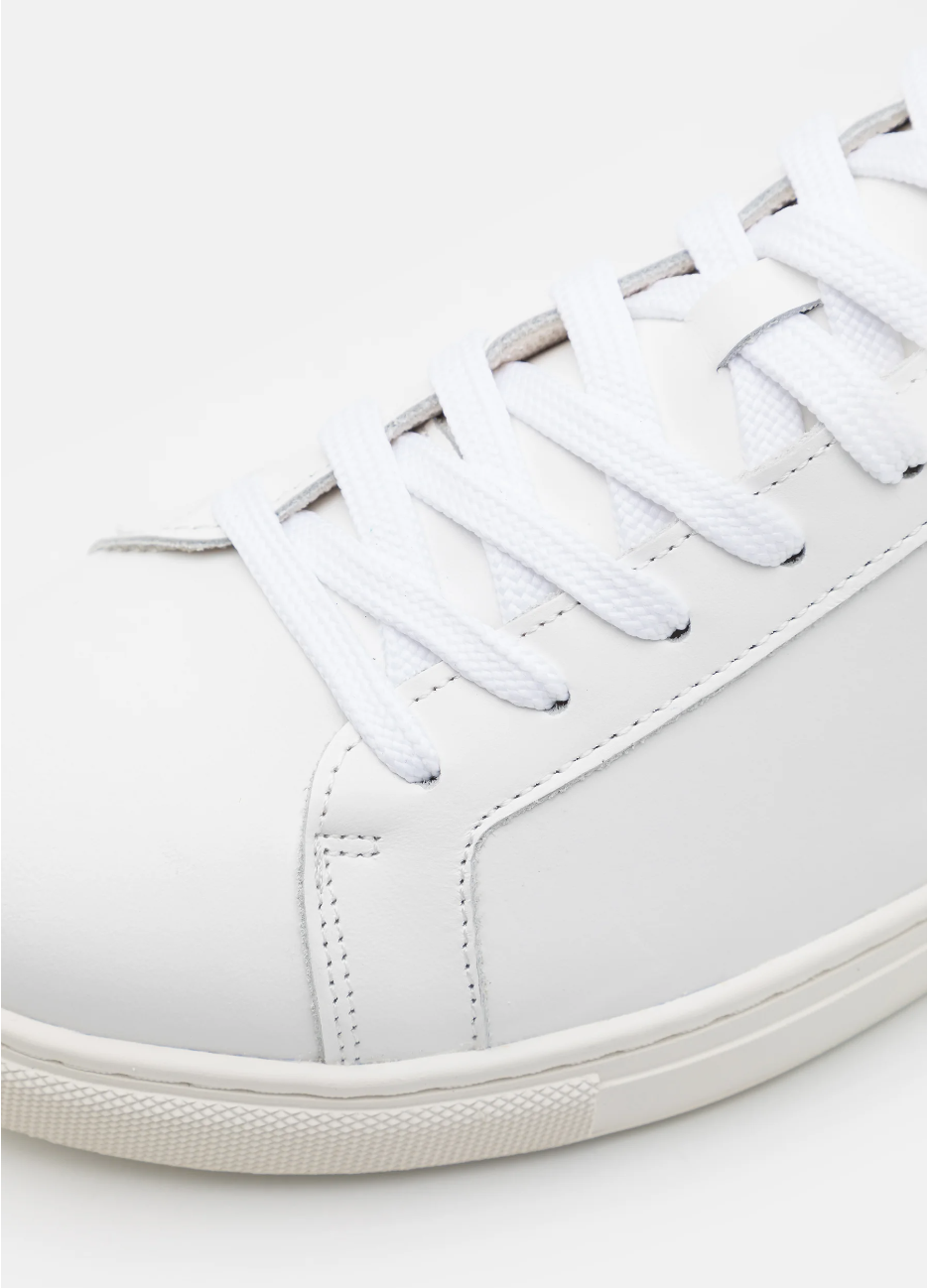 SLHEVAN LEATHER SNEAKERS - White