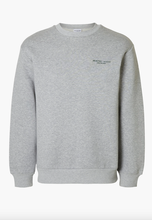 SLHREG HENRY Sweat Crew Neck - Light Grey Melange