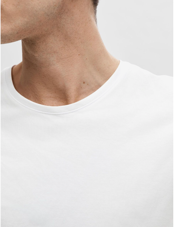 SLHNEWPIMA O-Neck Tee - Bright White