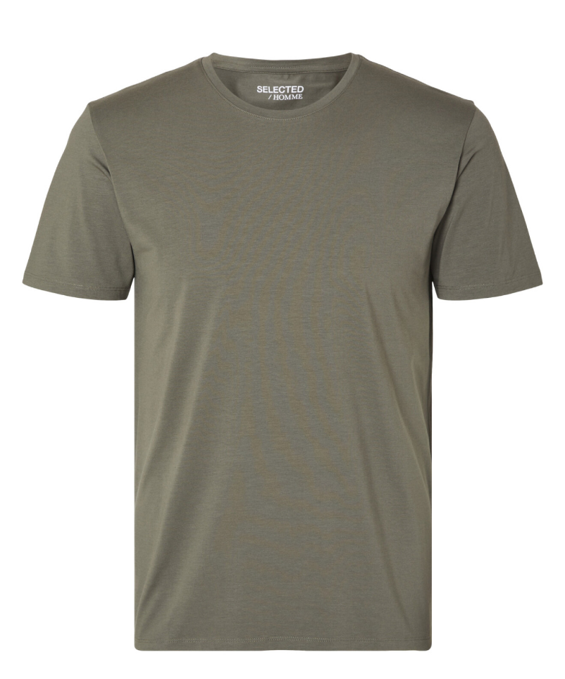SLHNEWPIMA O-NECK TEE - Kalamata