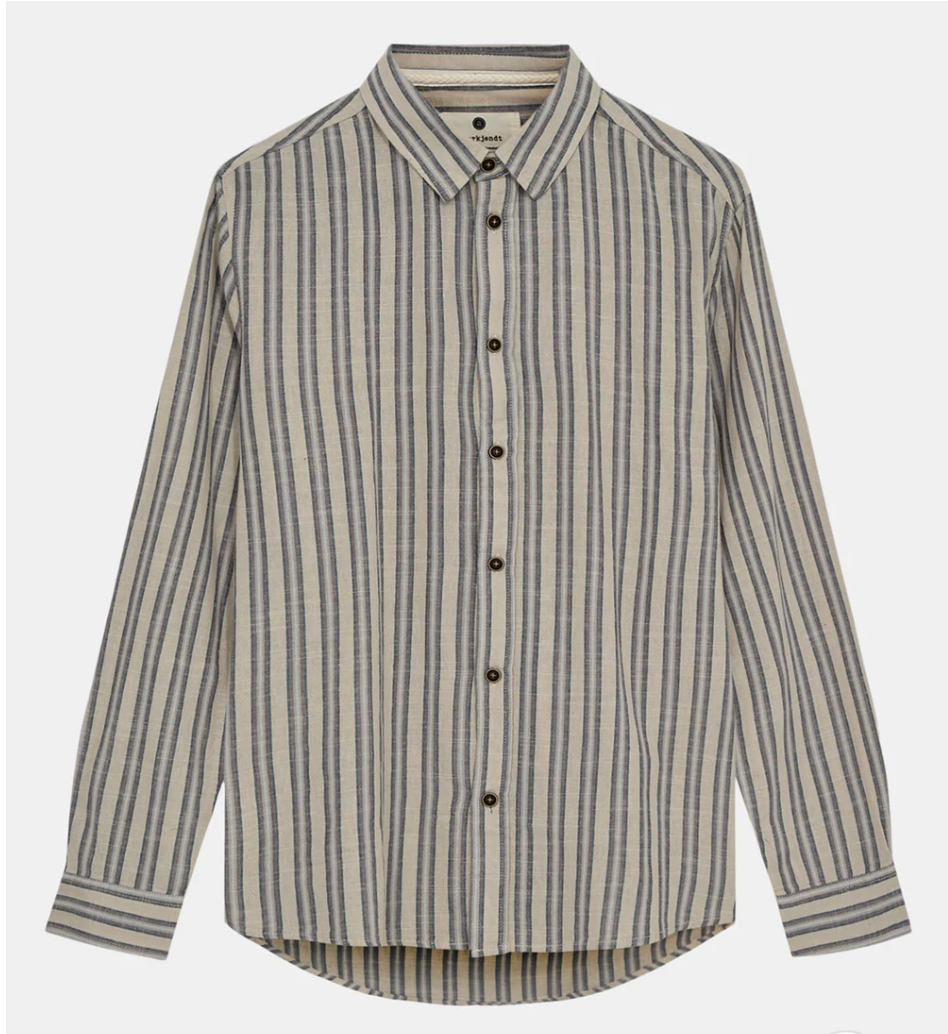 AKLEIF Long Sleeve Cotton Stripe Shirt - Insence