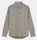 AKLEIF Long Sleeve Cotton Stripe Shirt - Insence