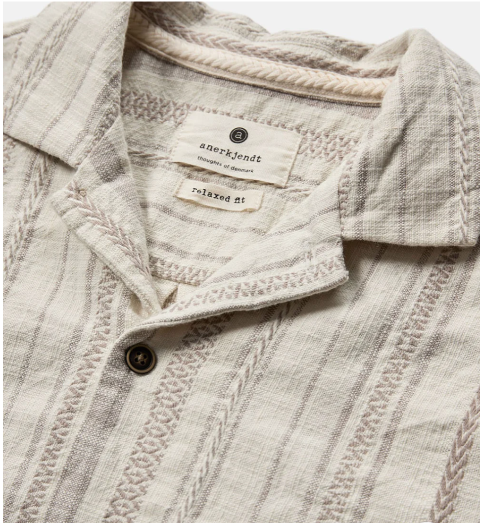 AKLEON Short Sleeve Cotton Shirt - Tofu