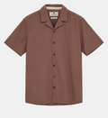 AKLEO SeerSucker Shirt - Cognac