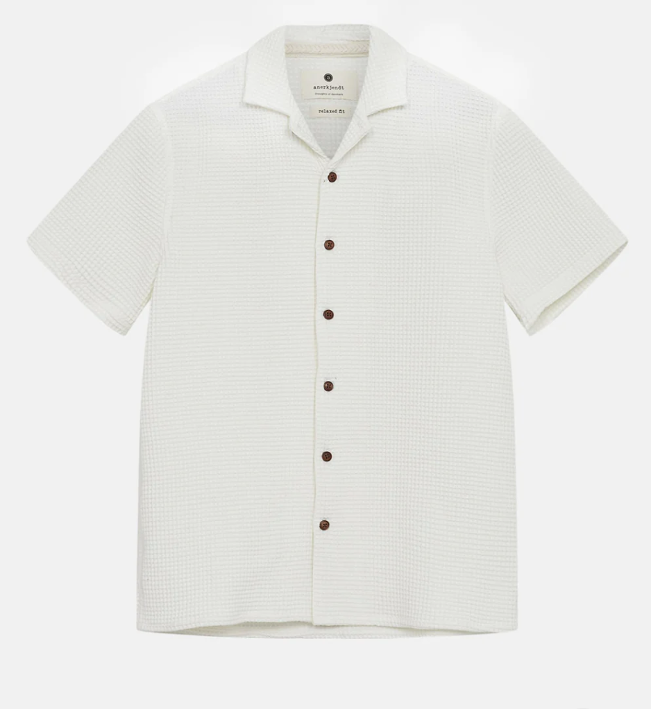 AKLEON Short Sleeve Waffle Shirt - Tofu