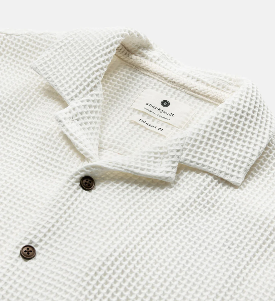 AKLEON Short Sleeve Waffle Shirt - Tofu