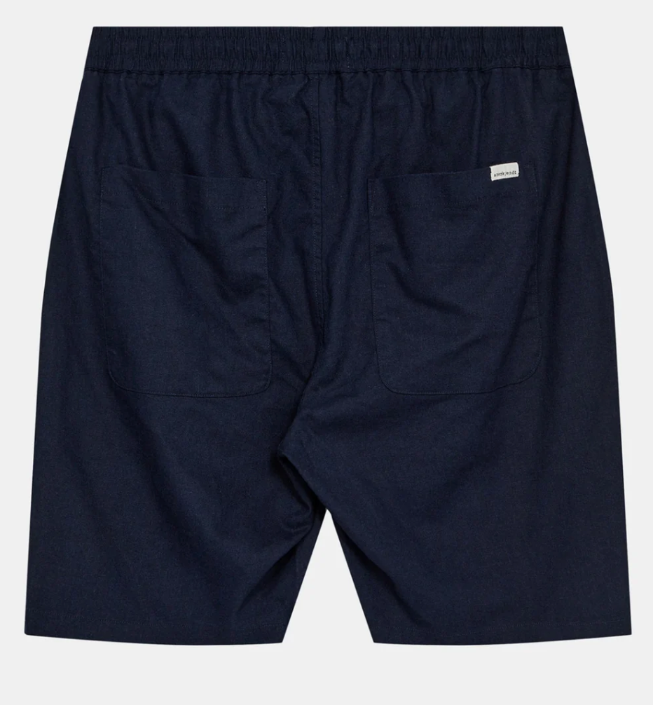 AKLT James Linen Ela Shorts - Sky Captain