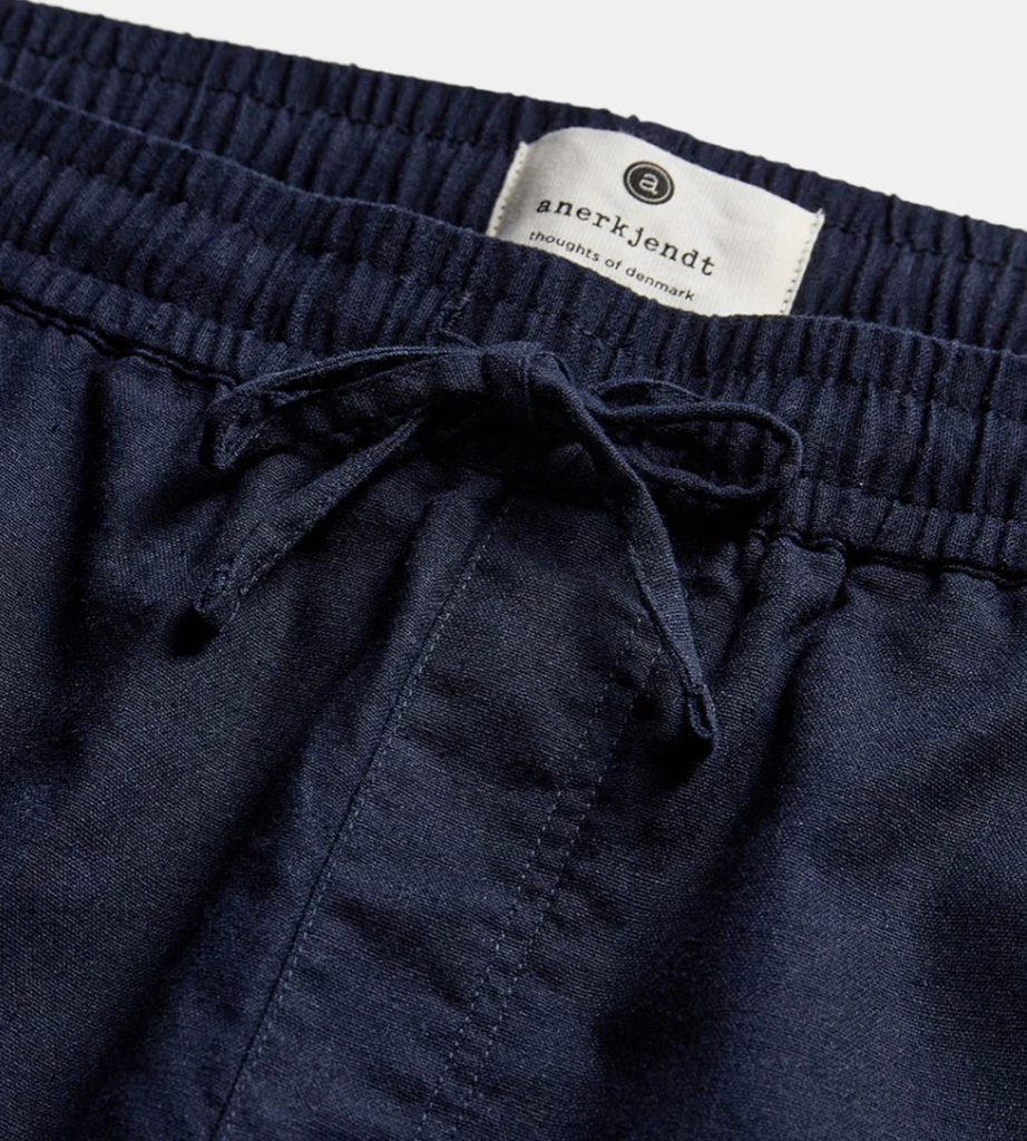 AKLT James Linen Ela Shorts - Sky Captain