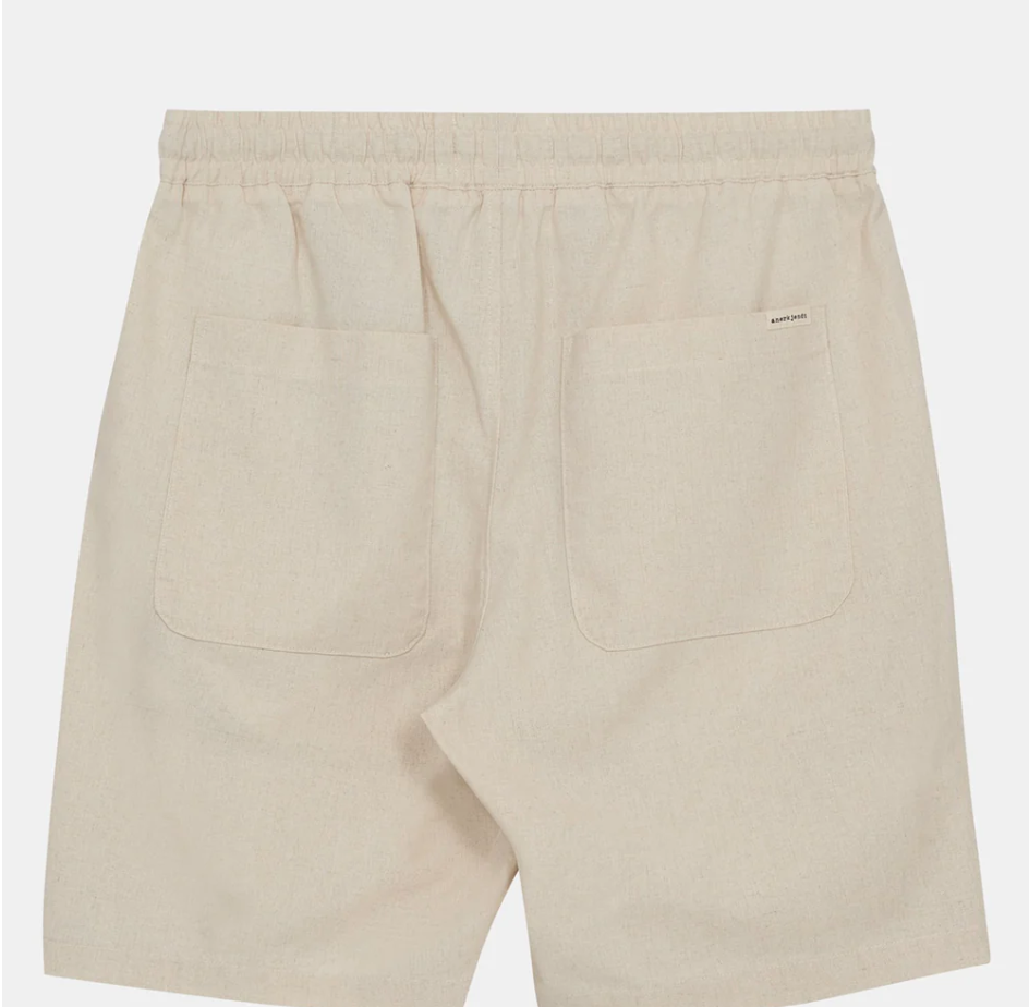 AKLT James Linen Ela Shorts - Brown Rice