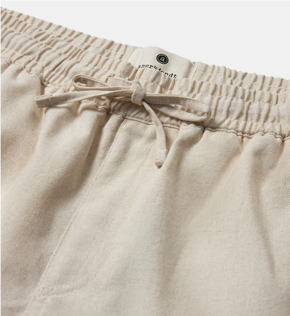 AKLT James Linen Ela Shorts - Brown Rice