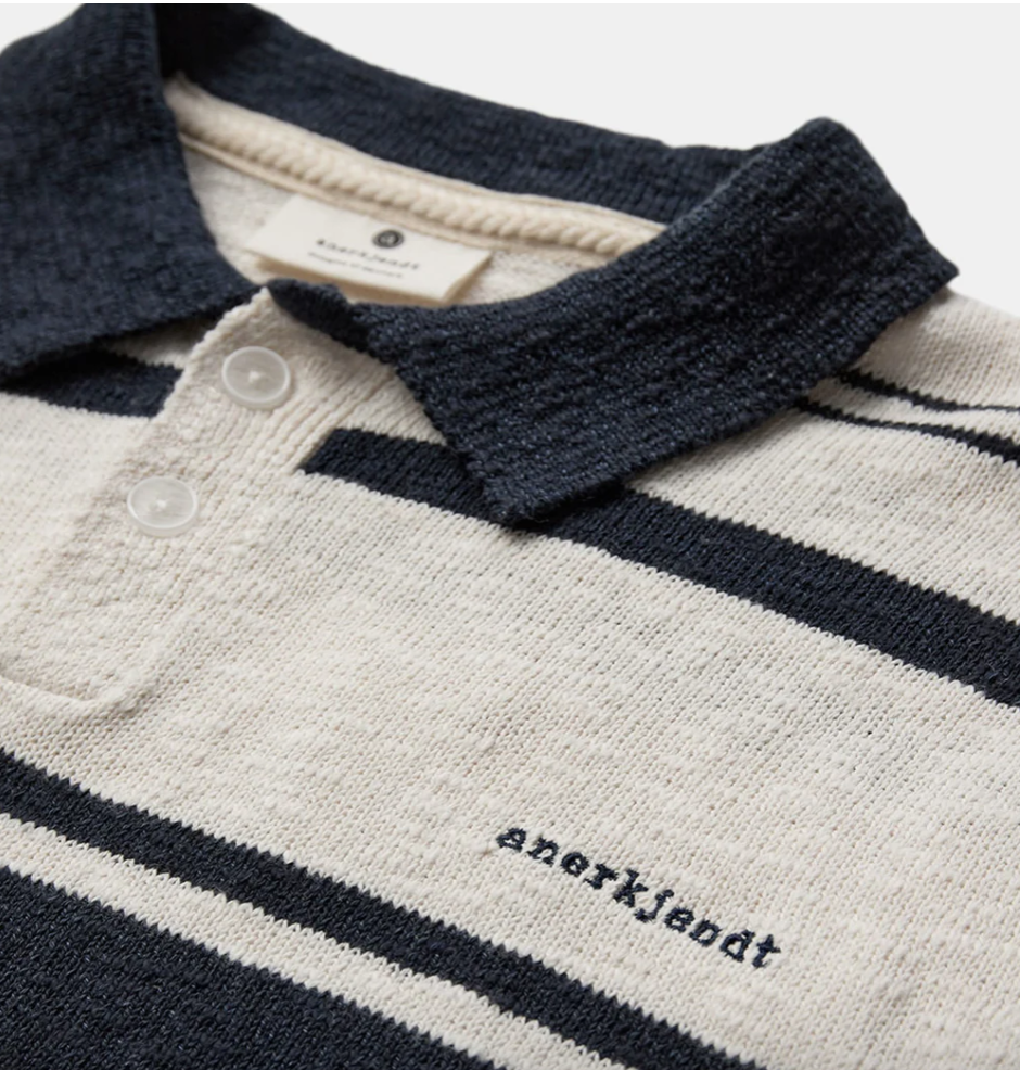 AKSOFUS Stripe Knit - Sky Captain