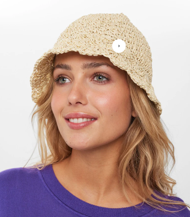 NUWENDY STRAW BUCKET HAT