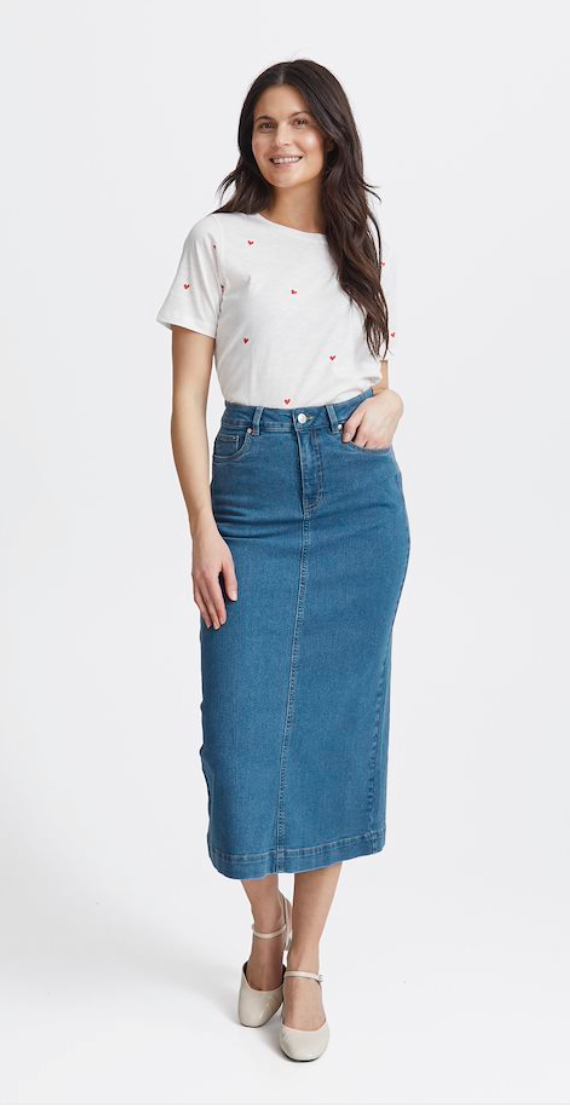 FxDenima Medium Blue Denim Skirt